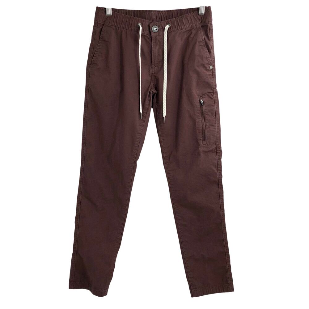 Vuori Women's Ripstop Pants Drawstring Waist Chocolate Brown VW401 Size XS